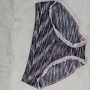 Victoria's Secret Hiphugger Pink and Black Panties Size Large